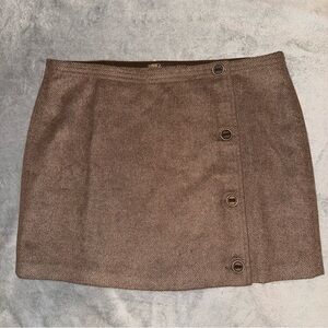 PrAna Espresso Brown Nicky Lined Wool Blend Mini Skirt Women’s Size 12